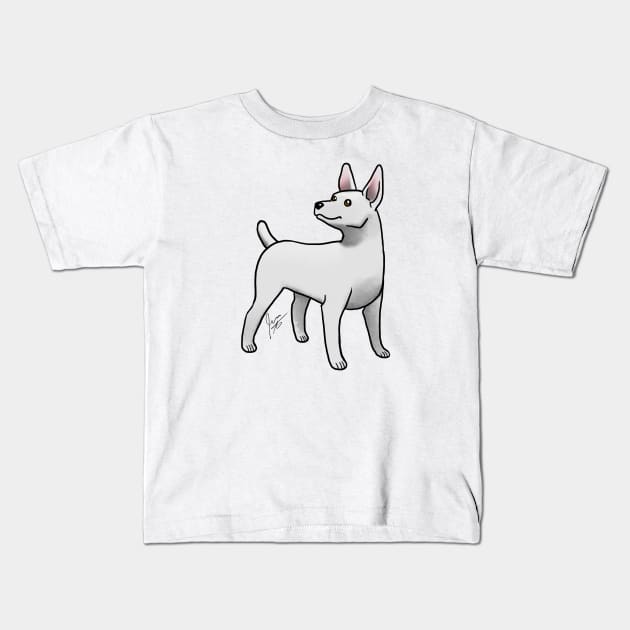 Dog - Rat Terrier - White Kids T-Shirt by Jen's Dogs Custom Gifts and Designs